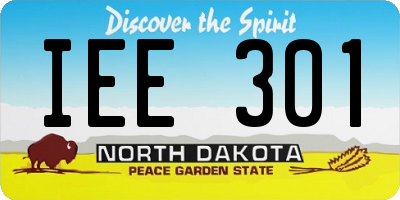 ND license plate IEE301