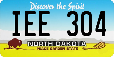 ND license plate IEE304