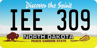 ND license plate IEE309