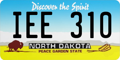 ND license plate IEE310