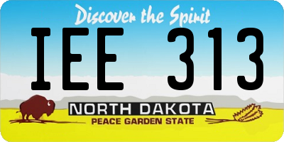 ND license plate IEE313
