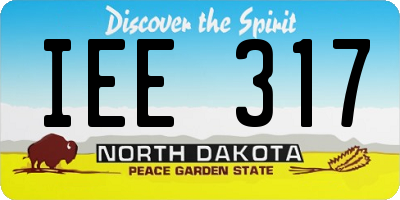 ND license plate IEE317
