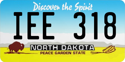ND license plate IEE318