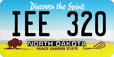 ND license plate IEE320