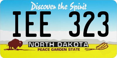 ND license plate IEE323