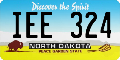 ND license plate IEE324