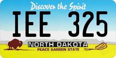 ND license plate IEE325