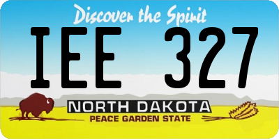 ND license plate IEE327