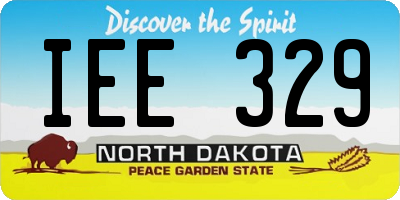 ND license plate IEE329