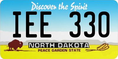 ND license plate IEE330