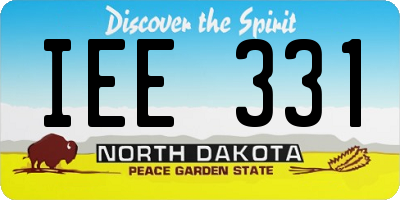 ND license plate IEE331