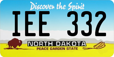 ND license plate IEE332