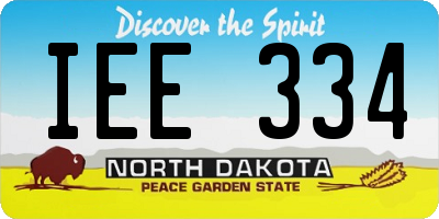 ND license plate IEE334