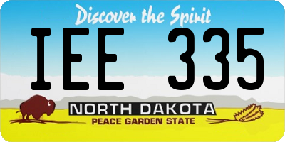 ND license plate IEE335