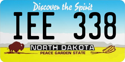 ND license plate IEE338