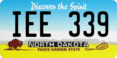 ND license plate IEE339