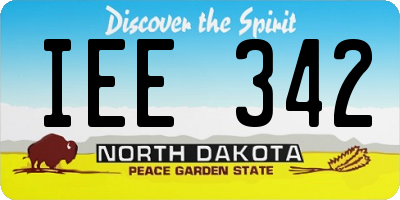 ND license plate IEE342