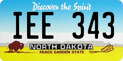 ND license plate IEE343