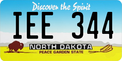 ND license plate IEE344