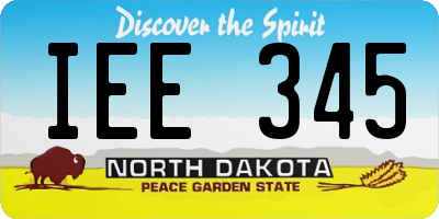 ND license plate IEE345
