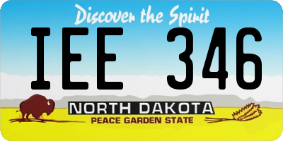 ND license plate IEE346