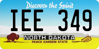 ND license plate IEE349