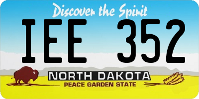 ND license plate IEE352