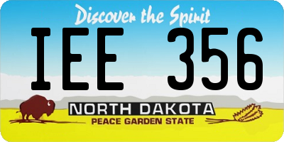 ND license plate IEE356