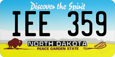 ND license plate IEE359