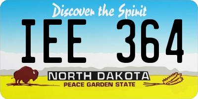 ND license plate IEE364