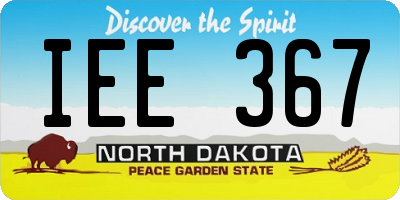 ND license plate IEE367