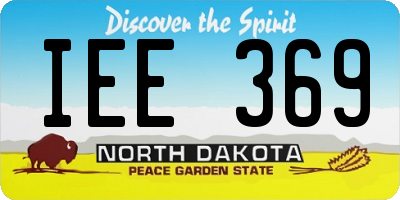 ND license plate IEE369