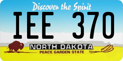 ND license plate IEE370