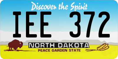 ND license plate IEE372