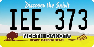 ND license plate IEE373