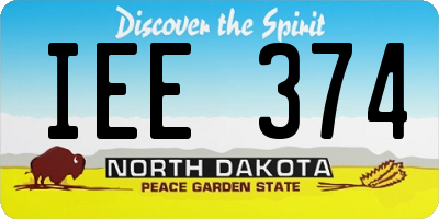 ND license plate IEE374