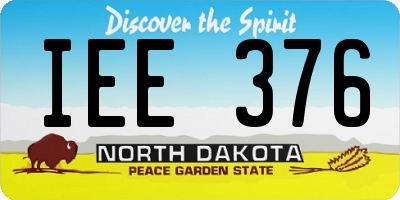 ND license plate IEE376