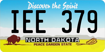 ND license plate IEE379