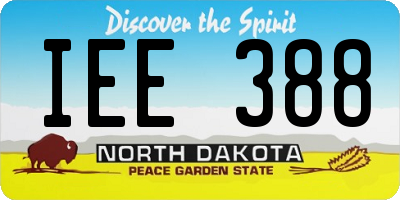 ND license plate IEE388