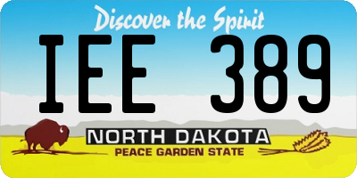 ND license plate IEE389