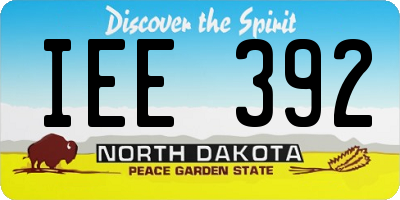 ND license plate IEE392
