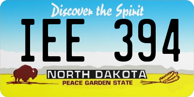 ND license plate IEE394