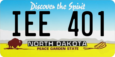 ND license plate IEE401