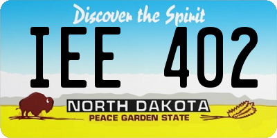 ND license plate IEE402