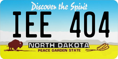 ND license plate IEE404