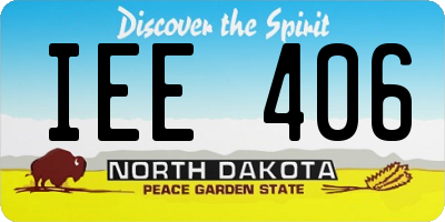 ND license plate IEE406