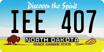 ND license plate IEE407