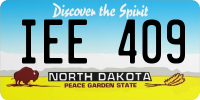 ND license plate IEE409