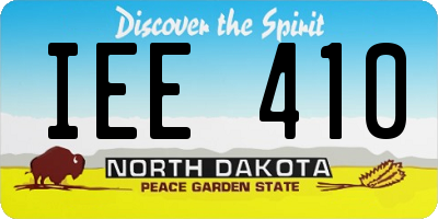 ND license plate IEE410