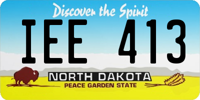 ND license plate IEE413